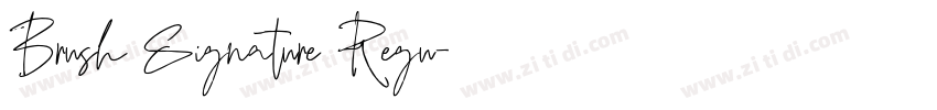 Brush Signature Regu字体转换